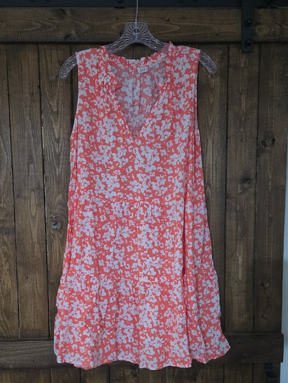 GAP Coral and White Floral Dress